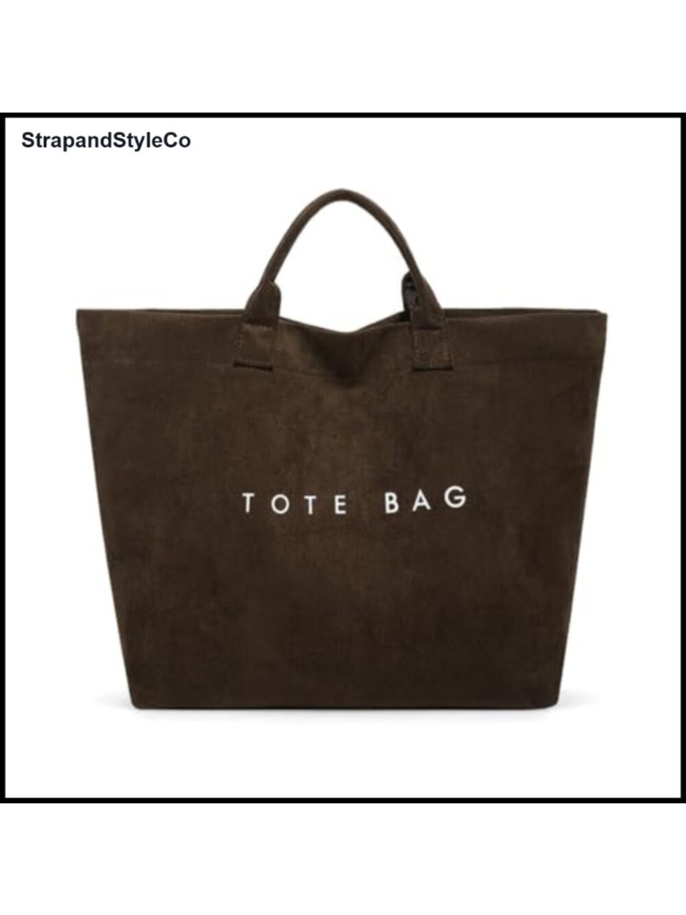 Suede Letter Print Tote Bag Large Capacity Soft Hobo Purse Top Handle Work